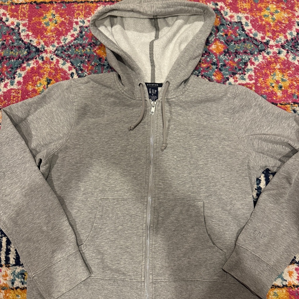 GAP Heather Gray Stretch Hoodie